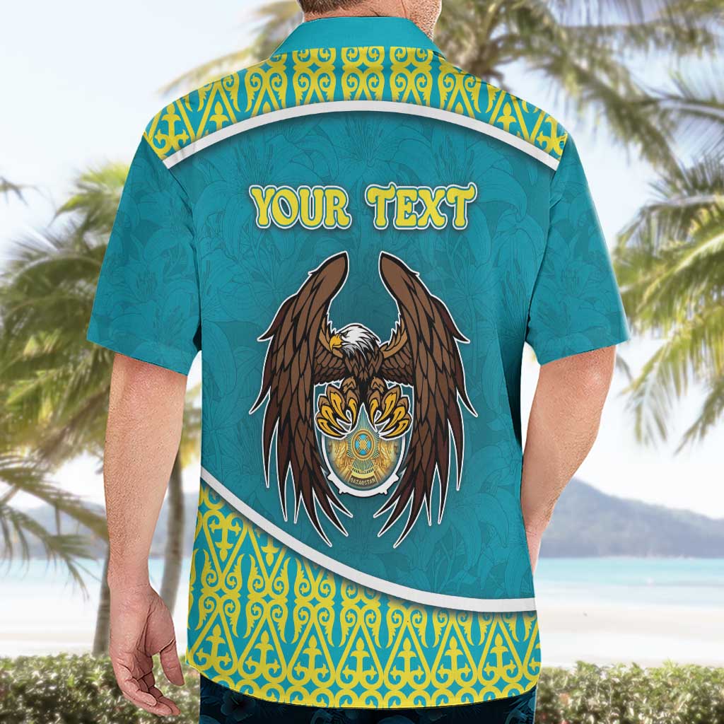 Personalized Kazakhstan Hawaiian Shirt The Eagle With Kazakh Patterns - Wonder Print Shop