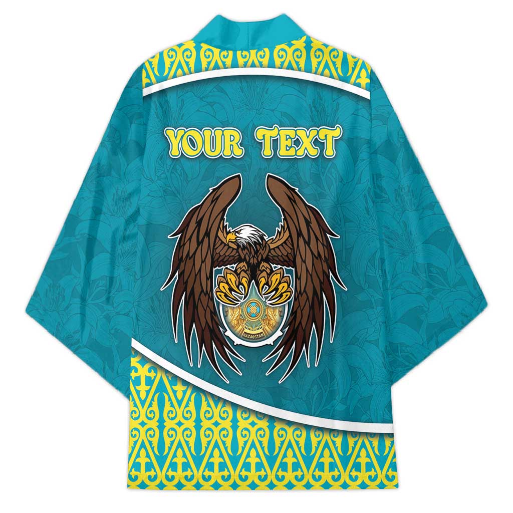 Personalized Kazakhstan Kimono The Eagle With Kazakh Patterns - Wonder Print Shop