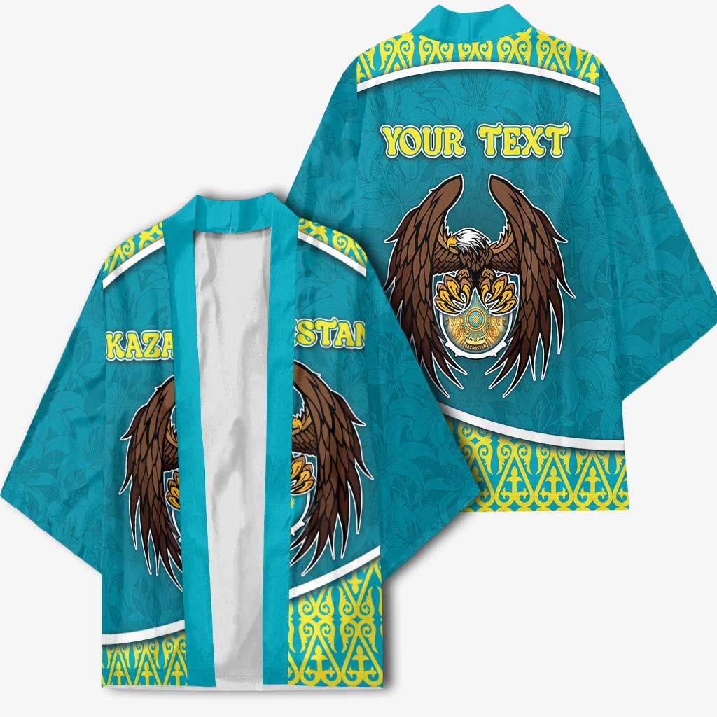 Personalized Kazakhstan Kimono The Eagle With Kazakh Patterns - Wonder Print Shop