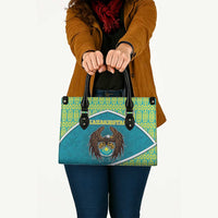 Kazakhstan Leather Bag The Eagle With Kazakh Patterns - Wonder Print Shop