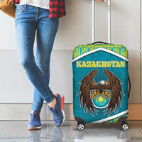 Kazakhstan Luggage Cover The Eagle With Kazakh Patterns - Wonder Print Shop