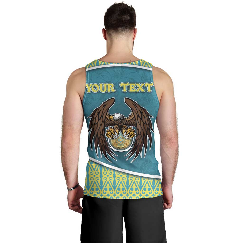 Personalized Kazakhstan Men Tank Top The Eagle With Kazakh Patterns - Wonder Print Shop