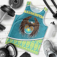 Personalized Kazakhstan Men Tank Top The Eagle With Kazakh Patterns - Wonder Print Shop