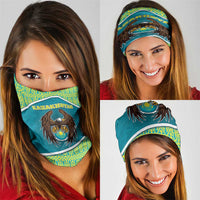 Kazakhstan Neck Gaiter The Eagle With Kazakh Patterns - Wonder Print Shop
