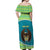 Personalized Kazakhstan Off Shoulder Maxi Dress The Eagle With Kazakh Patterns - Wonder Print Shop