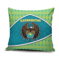 Kazakhstan Pillow Cover The Eagle With Kazakh Patterns - Wonder Print Shop
