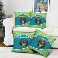 Kazakhstan Pillow Cover The Eagle With Kazakh Patterns - Wonder Print Shop