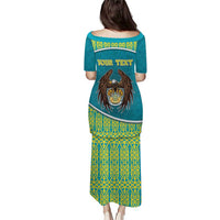 Personalized Kazakhstan Puletasi The Eagle With Kazakh Patterns - Wonder Print Shop