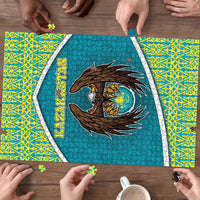 Kazakhstan Puzzle The Eagle With Kazakh Patterns - Wonder Print Shop