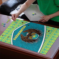 Kazakhstan Puzzle The Eagle With Kazakh Patterns - Wonder Print Shop