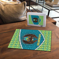 Kazakhstan Puzzle The Eagle With Kazakh Patterns - Wonder Print Shop