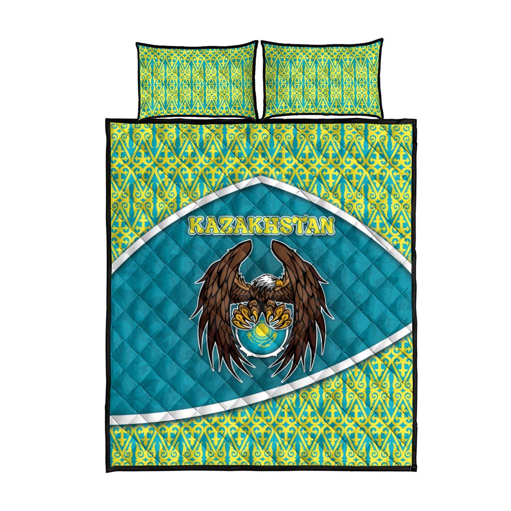 Kazakhstan Quilt Bed Set The Eagle With Kazakh Patterns - Wonder Print Shop
