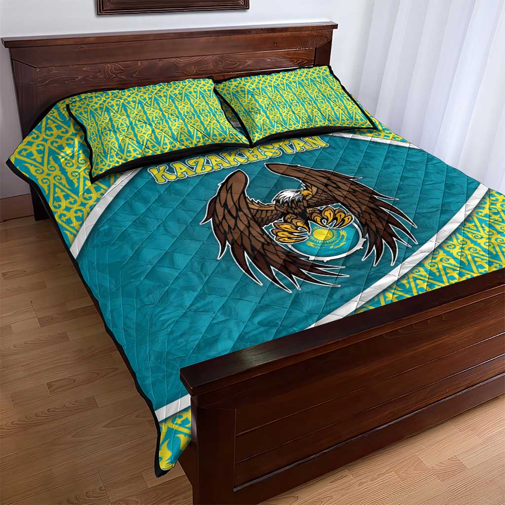 Kazakhstan Quilt Bed Set The Eagle With Kazakh Patterns - Wonder Print Shop