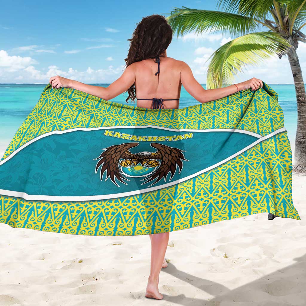 Kazakhstan Sarong The Eagle With Kazakh Patterns - Wonder Print Shop