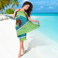 Kazakhstan Sarong The Eagle With Kazakh Patterns - Wonder Print Shop