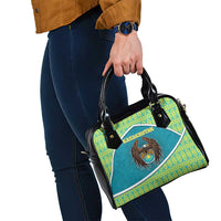 Kazakhstan Shoulder Handbag The Eagle With Kazakh Patterns - Wonder Print Shop
