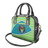 Kazakhstan Shoulder Handbag The Eagle With Kazakh Patterns - Wonder Print Shop