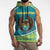 Personalized Kazakhstan Sleeveless Zip Hoodie The Eagle With Kazakh Patterns - Wonder Print Shop