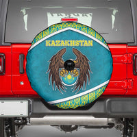 Kazakhstan Spare Tire Cover The Eagle With Kazakh Patterns - Wonder Print Shop
