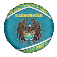 Kazakhstan Spare Tire Cover The Eagle With Kazakh Patterns - Wonder Print Shop