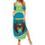 Personalized Kazakhstan Summer Maxi Dress The Eagle With Kazakh Patterns - Wonder Print Shop