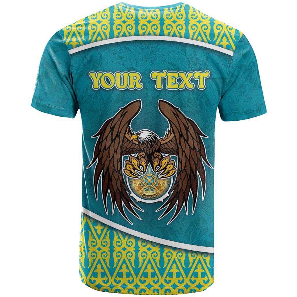 Personalized Kazakhstan T Shirt The Eagle With Kazakh Patterns - Wonder Print Shop