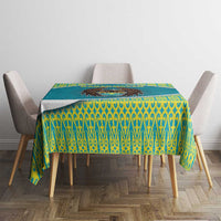 Kazakhstan Tablecloth The Eagle With Kazakh Patterns - Wonder Print Shop