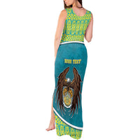 Personalized Kazakhstan Tank Maxi Dress The Eagle With Kazakh Patterns - Wonder Print Shop