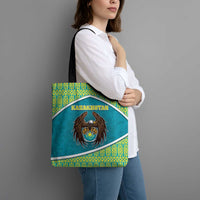 Kazakhstan Tote Bag The Eagle With Kazakh Patterns - Wonder Print Shop