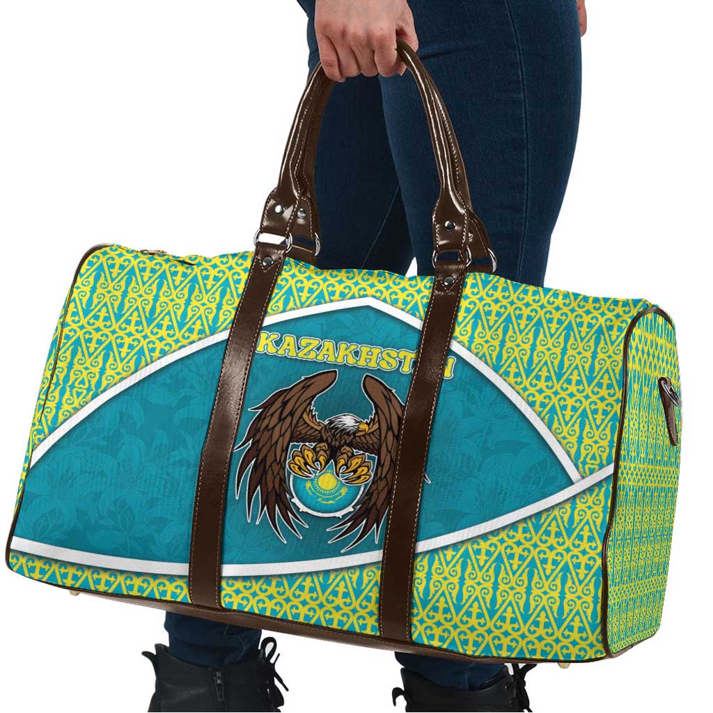 Kazakhstan Travel Bag The Eagle With Kazakh Patterns - Wonder Print Shop