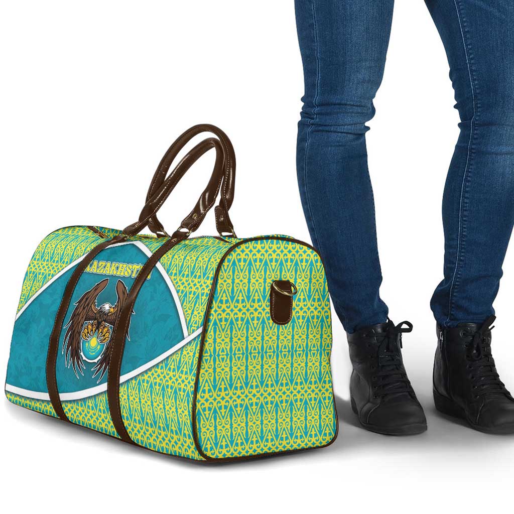 Kazakhstan Travel Bag The Eagle With Kazakh Patterns - Wonder Print Shop