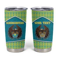 Personalized Kazakhstan Tumbler Cup The Eagle With Kazakh Patterns - Wonder Print Shop