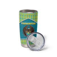 Personalized Kazakhstan Tumbler Cup The Eagle With Kazakh Patterns - Wonder Print Shop