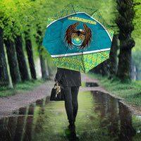 Kazakhstan Umbrella The Eagle With Kazakh Patterns - Wonder Print Shop