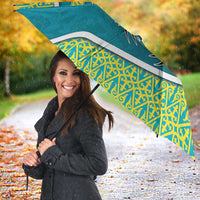 Kazakhstan Umbrella The Eagle With Kazakh Patterns - Wonder Print Shop