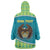 Personalized Kazakhstan Wearable Blanket Hoodie The Eagle With Kazakh Patterns - Wonder Print Shop