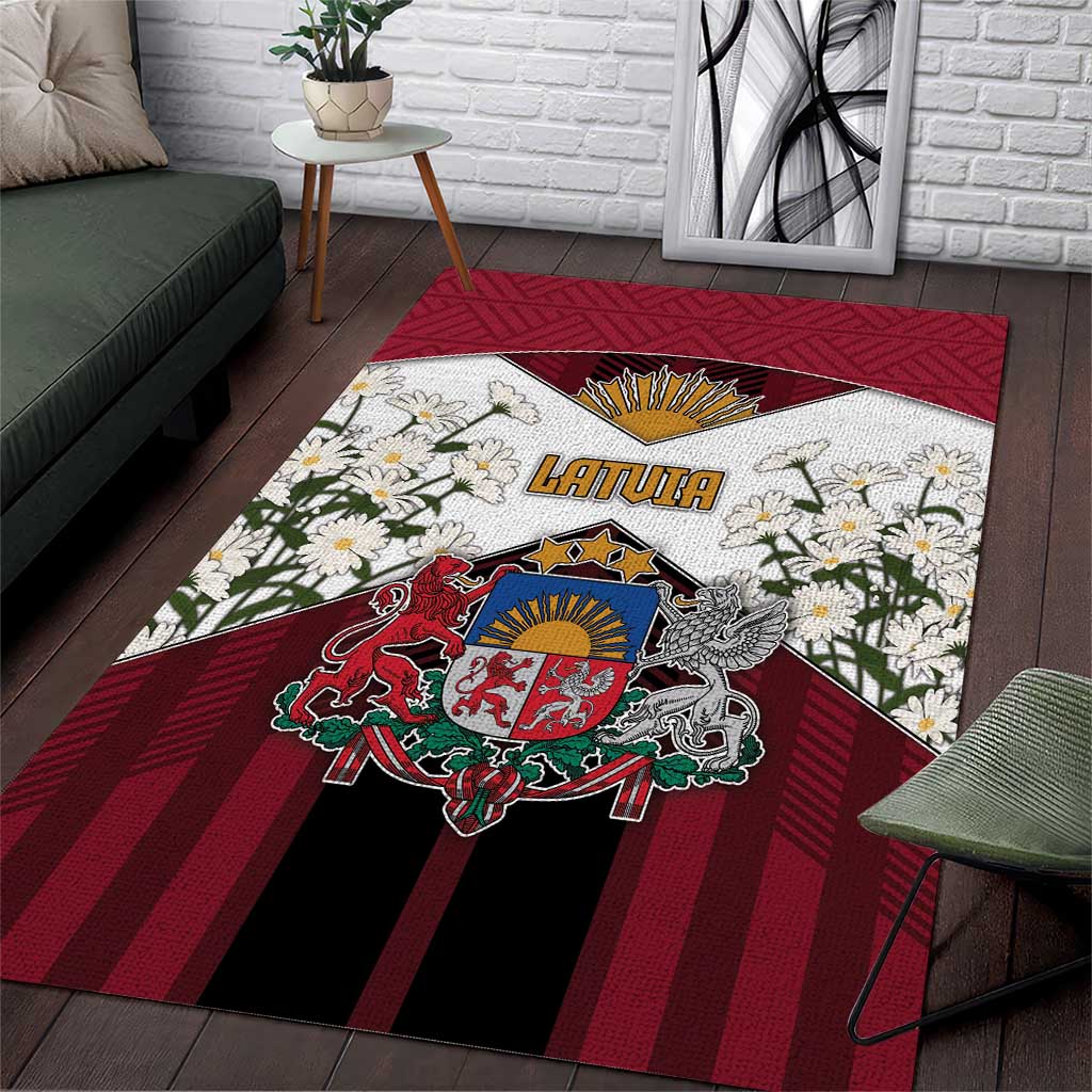 Latvia Area Rug Symbol With Latvians Patterns - Wonder Print Shop
