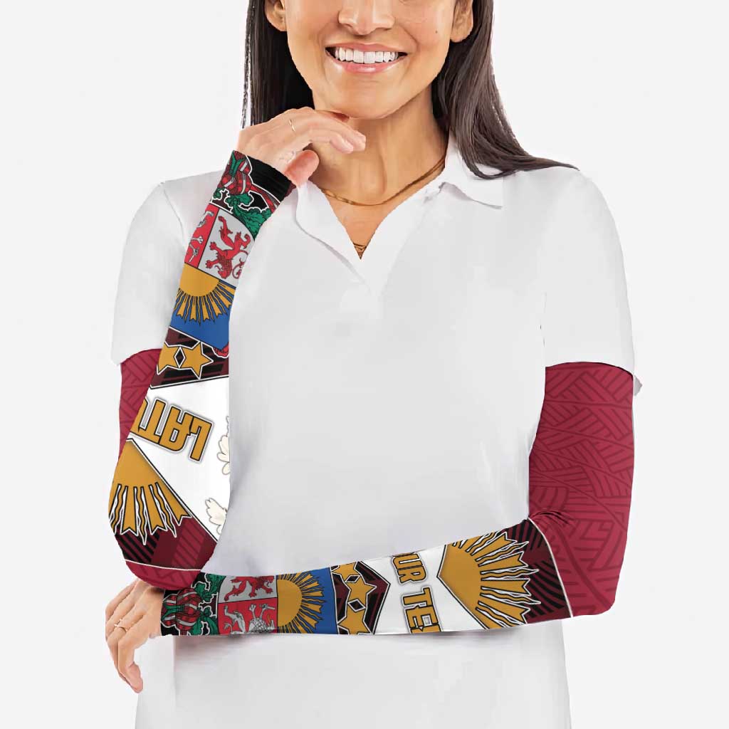 Latvia Arm Sleeves Symbol With Latvians Patterns - Wonder Print Shop