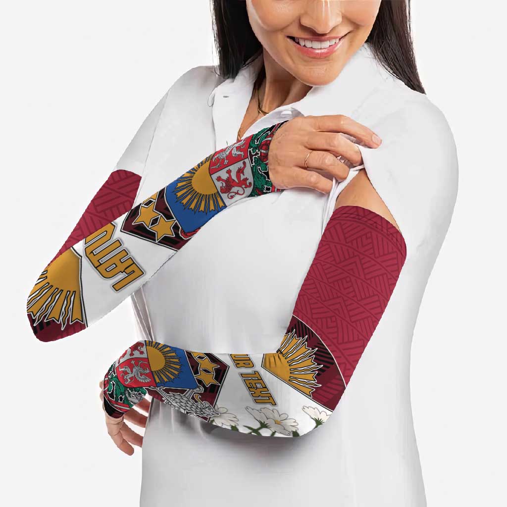 Latvia Arm Sleeves Symbol With Latvians Patterns - Wonder Print Shop