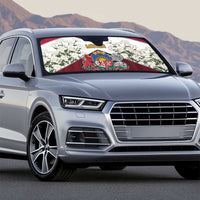 Latvia Auto Sun Shade Symbol With Latvians Patterns - Wonder Print Shop