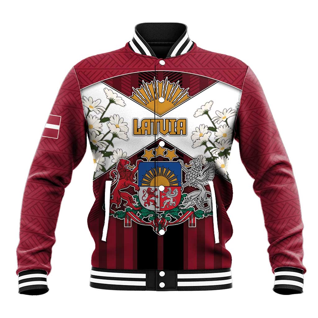 Personalized Latvia Baseball Jacket Symbol With Latvians Patterns - Wonder Print Shop
