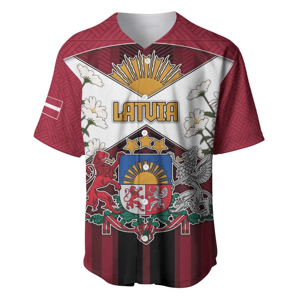 Personalized Latvia Baseball Jersey Symbol With Latvians Patterns - Wonder Print Shop