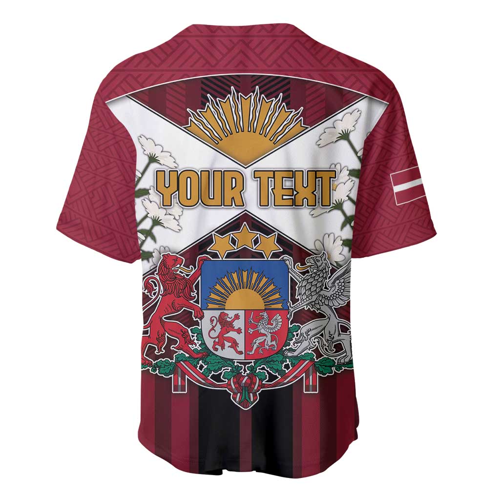 Personalized Latvia Baseball Jersey Symbol With Latvians Patterns - Wonder Print Shop