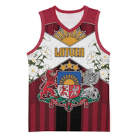 Personalized Latvia Basketball Jersey Symbol With Latvians Patterns - Wonder Print Shop
