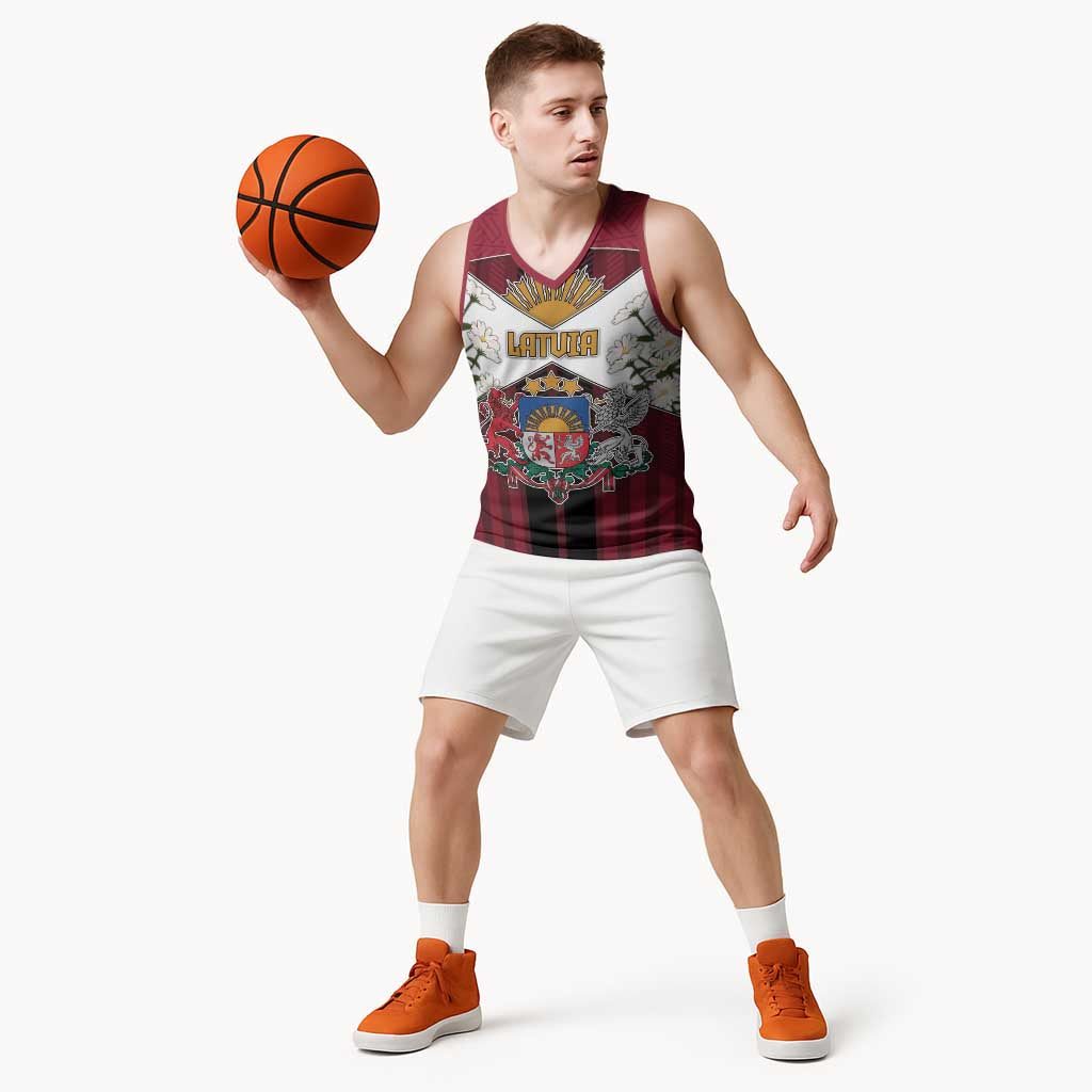 Personalized Latvia Basketball Jersey Symbol With Latvians Patterns - Wonder Print Shop