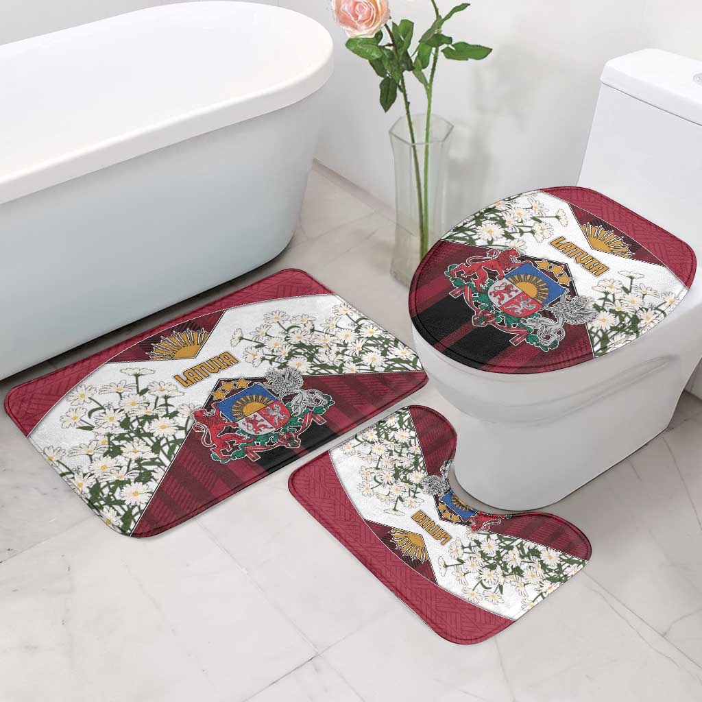 Latvia Bathroom Set Symbol With Latvians Patterns - Wonder Print Shop