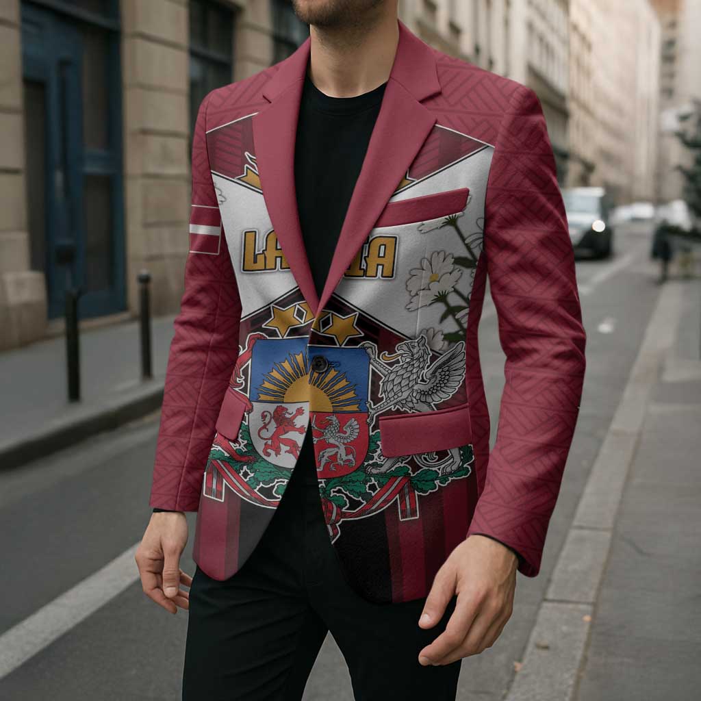 Personalized Latvia Blazer Symbol With Latvians Patterns - Wonder Print Shop