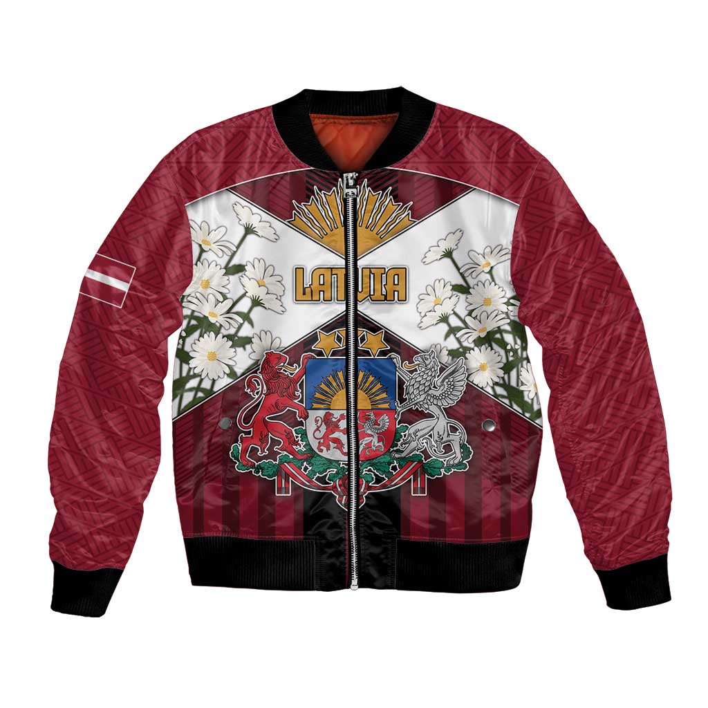 Personalized Latvia Bomber Jacket Symbol With Latvians Patterns - Wonder Print Shop
