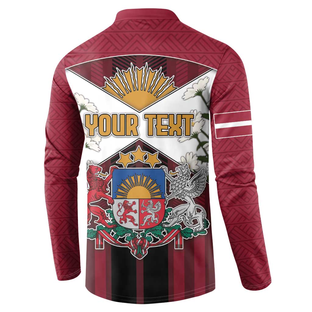 Personalized Latvia Button Sweatshirt Symbol With Latvians Patterns - Wonder Print Shop