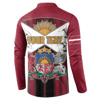 Personalized Latvia Button Sweatshirt Symbol With Latvians Patterns - Wonder Print Shop